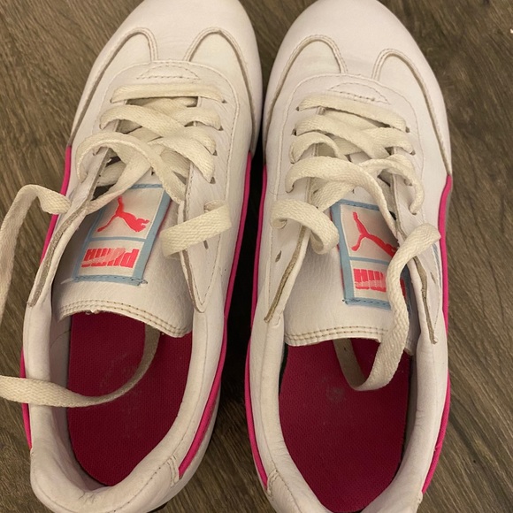 Women’s pink and white puma sneakers size 7 - Picture 6 of 6